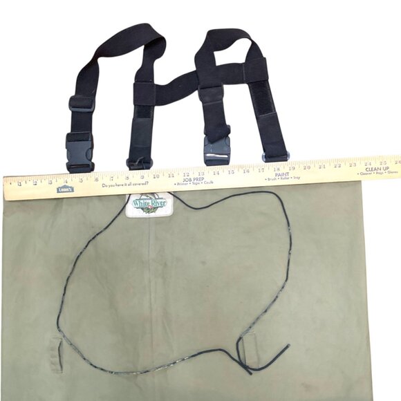 White River Fly Shop Chest Waders Sz L Straps Neoprene Boot Foot Fly Fishing - Picture 8 of 8